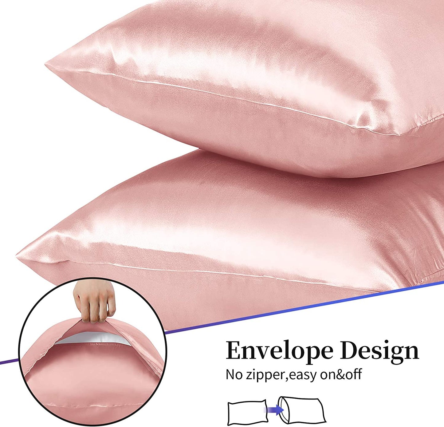 Beauty Sleep Satin Pillowcases 2/Pack