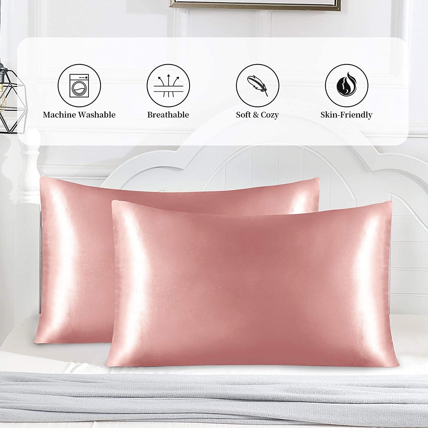 Beauty Sleep Satin Pillowcases 2/Pack